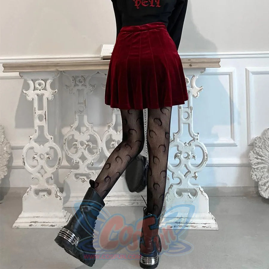 Fashion Hollow Fishnet Sexy Argyle Black Moon Mesh Stockings J40709 Stockings&amp;socks