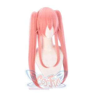 Fate Extra Tamamo No Mae Caster Cosplay Wigs Pigtails Curly Hair Fgo Straight-Haired Pony / One Size