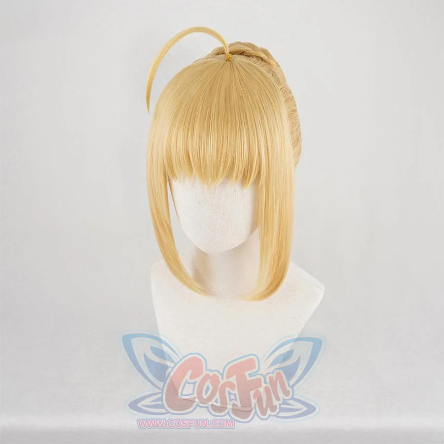 Fate Stay Night Saber Cosplay Wig Altria Pendragon Bread Updo / Bun Wigs