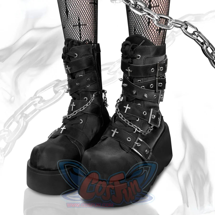 Original Spice Girl Lolita Round Toe Short Boots S22657 - cosfun