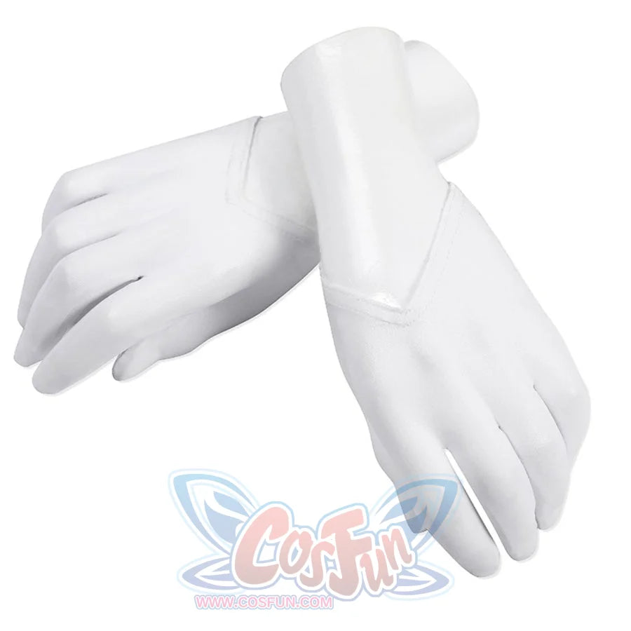 Felicia Hardy Urban Predator cosplay costume centers white gloves as a clean accessory detail.