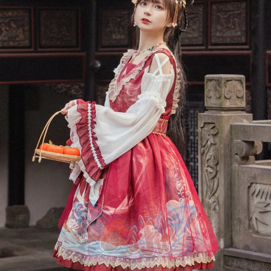 Chinese Style Daily Lolita Long Sleeve Dress