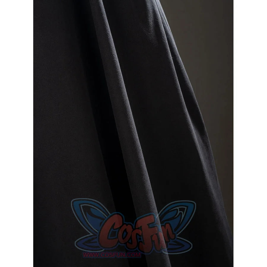 Galactic Saga Darth Vader Anakin cosplay black cape detail carries heavy folds and a subtle sheen along the edge