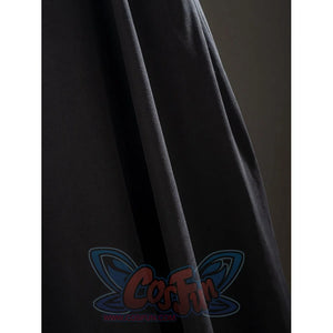 Galactic Saga Darth Vader Anakin cosplay black cape detail carries heavy folds and a subtle sheen along the edge