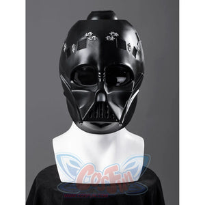 Galactic Saga Darth Vader Anakin cosplay helmet inner front view reveals top hardware and a black face shell
