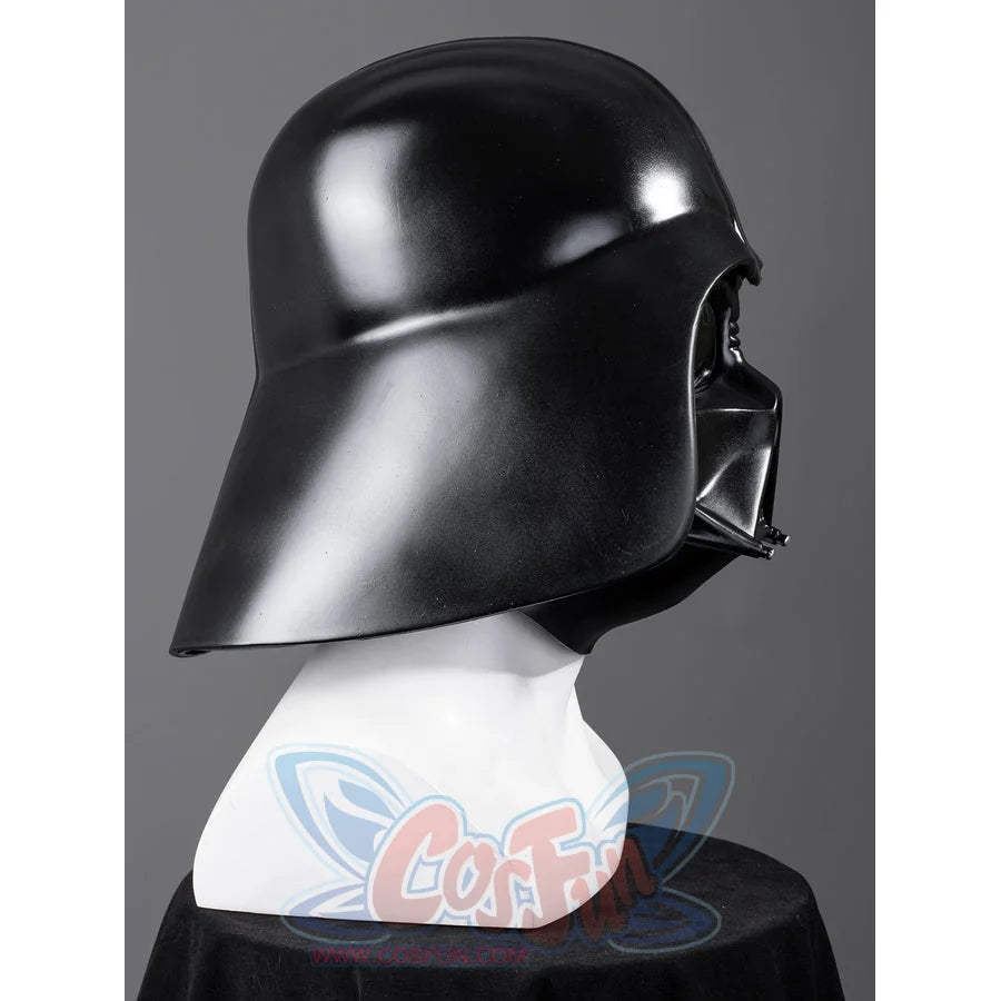 Galactic Saga Darth Vader Anakin cosplay helmet side profile curves from the dome into a flared rear shell