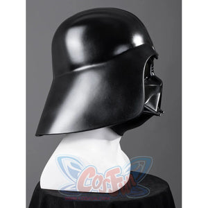 Galactic Saga Darth Vader Anakin cosplay helmet side profile curves from the dome into a flared rear shell
