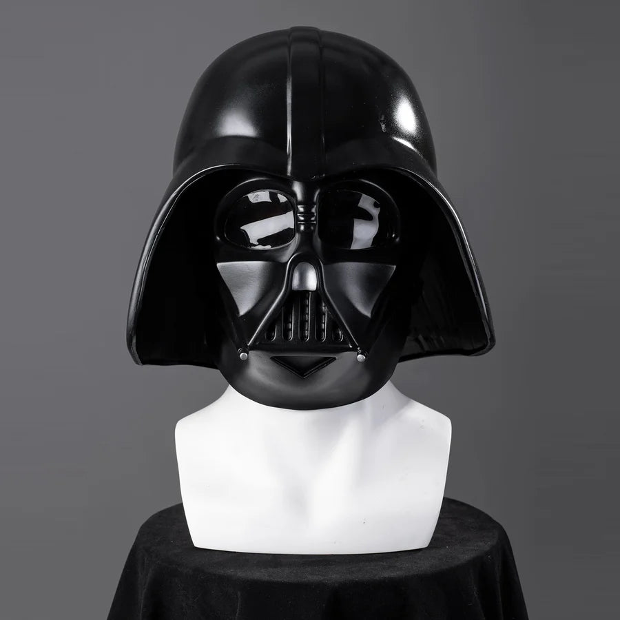 Galactic Saga Darth Vader Anakin cosplay helmet straight front view frames the black eye lenses and grille