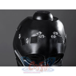 Galactic Saga Darth Vader Anakin cosplay helmet top vent detail sets black vents and silver fasteners across the dome