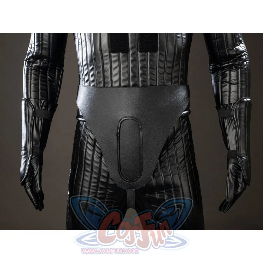 Galactic Saga Darth Vader Anakin cosplay waist armor detail frames ribbed black bodysuit panels and wrist guards