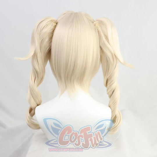 Game Genshin Impact Barbara Cosplay Wig Short Curly Light Golden Hair C00125 Wigs