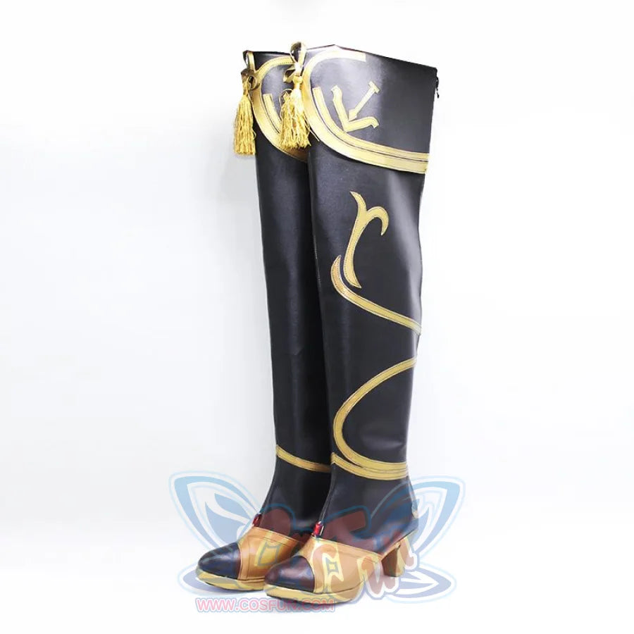 Genshin Impact Beidou Cosplay Shoes High-Heeled Boots C00448 #35(22.5Cm) &