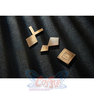 Genshin Impact Bennett cosplay accessory set gathers small gold-tone geometric pieces for the costume trim