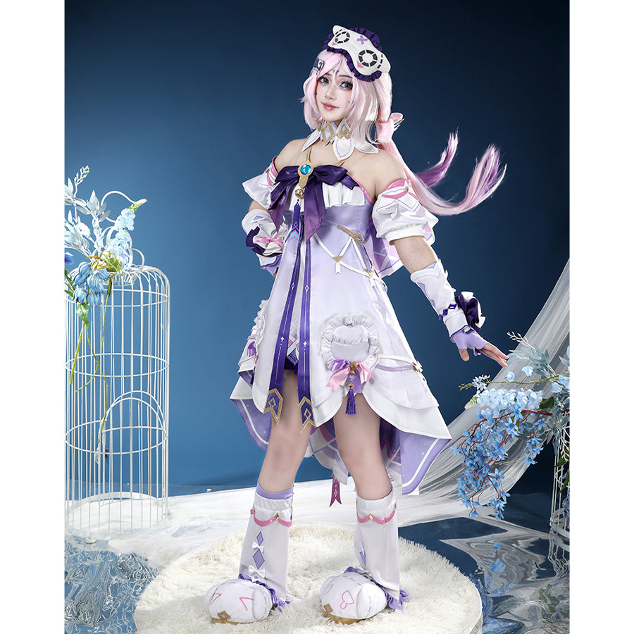 COSFUN Genshin Impact Citlali cosplay costume pairs a layered dress with a matching mask.
