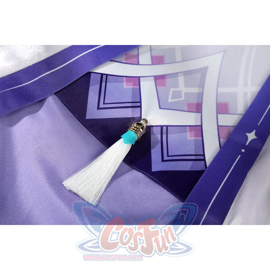 Genshin Impact Citlali cosplay costume centers a white tassel on a geometric printed fabric.