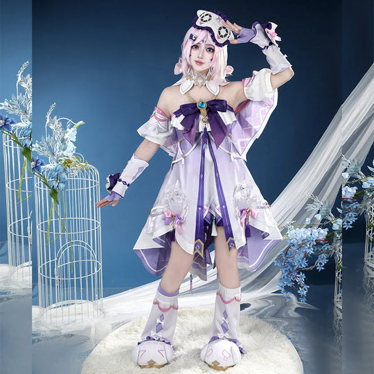 COSFUN Genshin Impact Citlali cosplay costume pairs a layered dress with a matching mask.