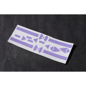 Genshin Impact Citlali cosplay tattoo sheet detail displays lavender geometric patterns.