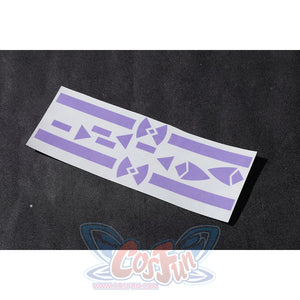 Genshin Impact Citlali cosplay tattoo sheet detail displays lavender geometric patterns.