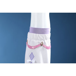 Genshin Impact Citlali cosplay costume sleeve with a ruffled cuff and pink gold-trimmed details.