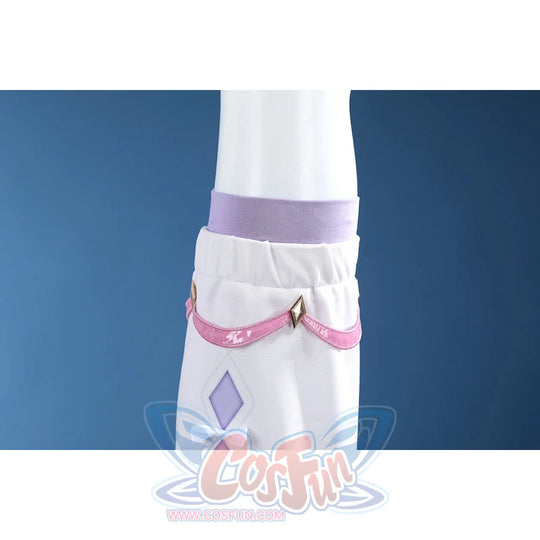Genshin Impact Citlali cosplay costume sleeve with a ruffled cuff and pink gold-trimmed details.