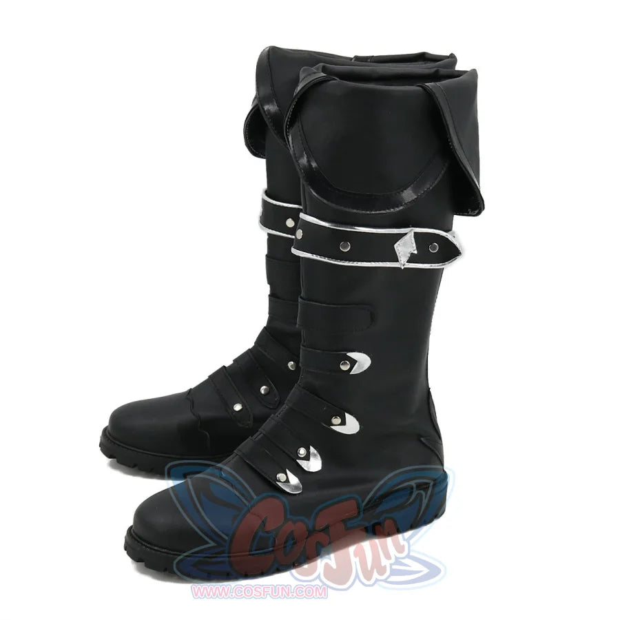 Genshin Impact Diluc Ragnvindr Cosplay Shoes Black Version C00102 &amp; Boots
