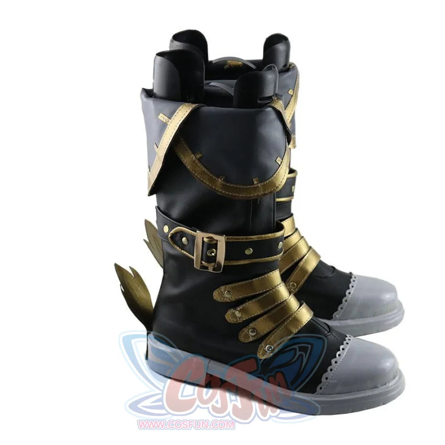 Genshin Impact Diluc Ragnvindr Cosplay Shoes Golden Version C00101 Eur 34 & Boots