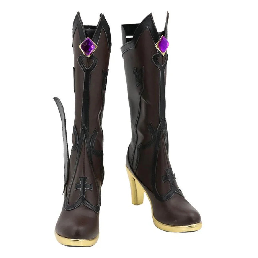 Genshin Impact Fischl Cosplay Shoes Women Boots C00103 Eur 34 &