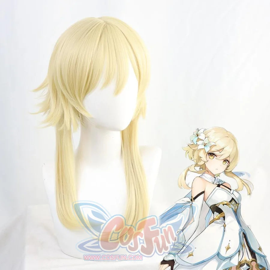 Genshin Impact Aether/lumine Player Golden Cosplay Wigs C00086 Lumine Cosplay Wig