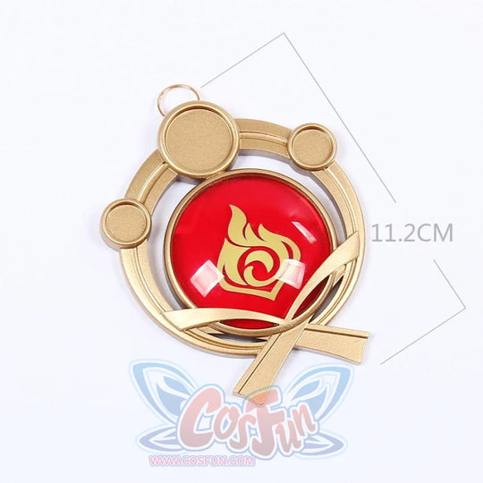 Genshin Impact Trinket Eye Of God Pendants C00446 Pyro Props & Accessories