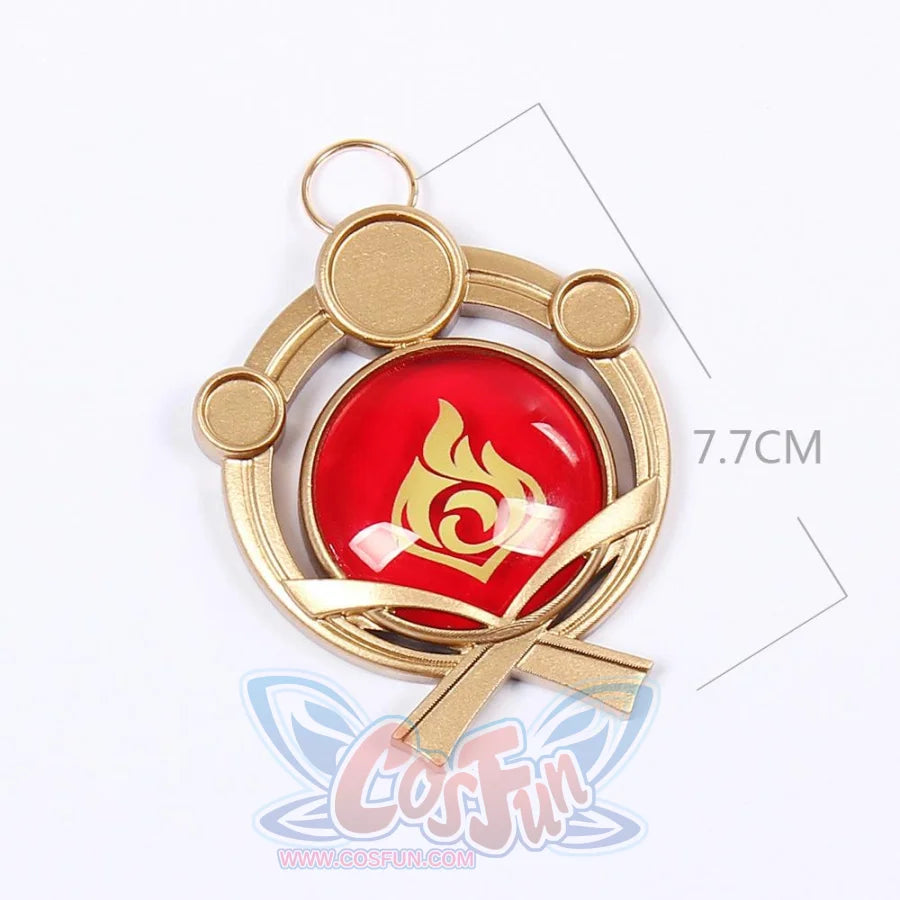 Genshin Impact Trinket Visions Eye Of God Pendants C00447 Pyro Props &amp; Accessories