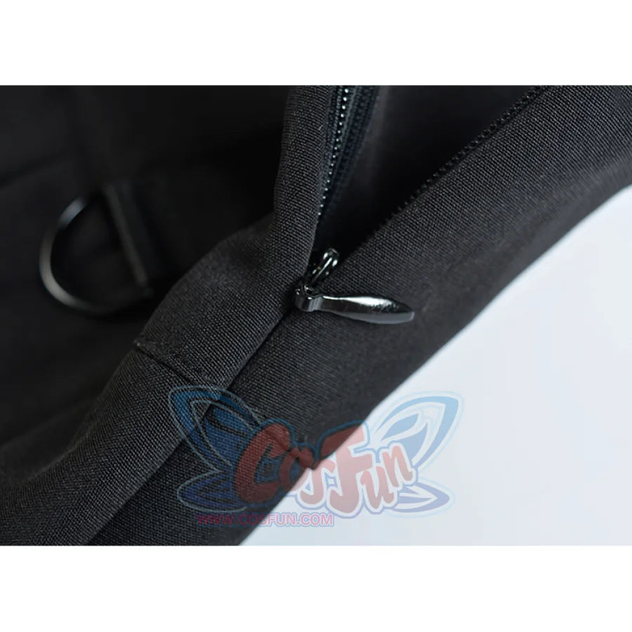 Ghost Girl Darkness Punk Shoulder Strap Pleated Skirt J40390