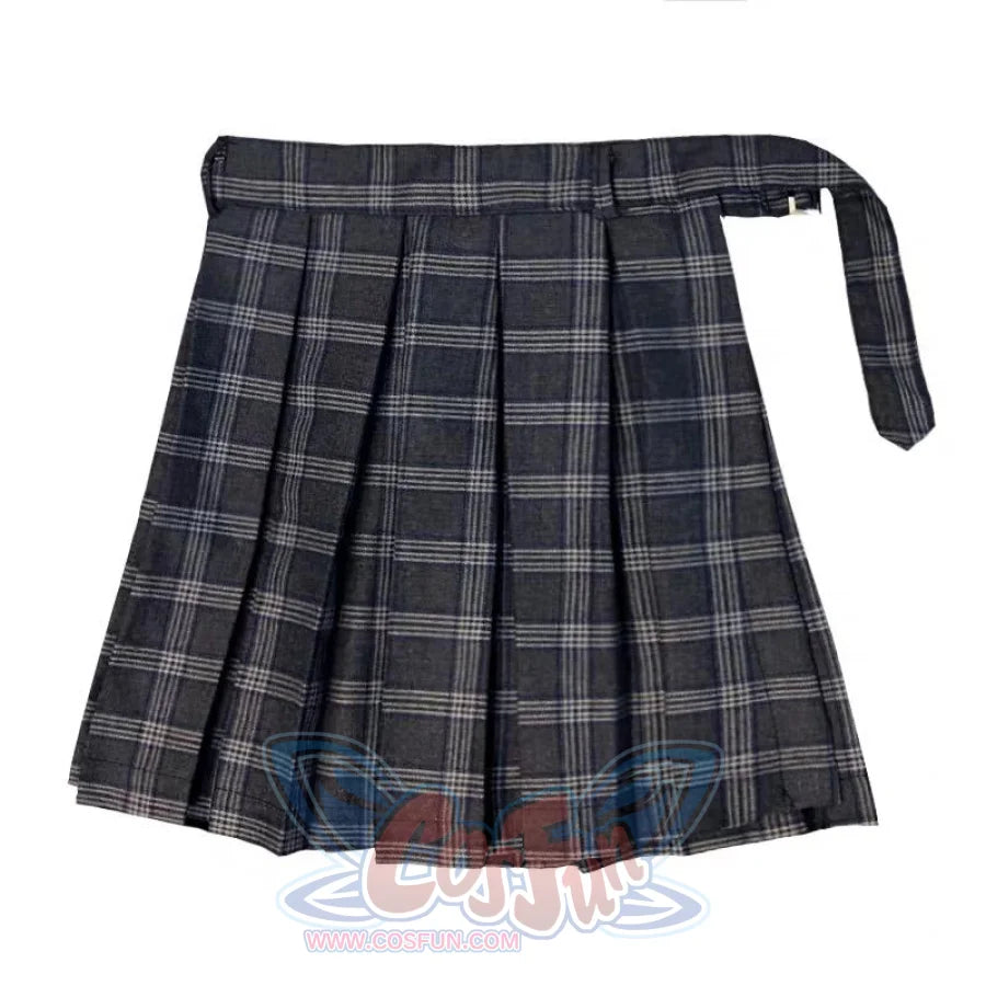 Gothic Irregular High Waist Plaid Skirt Mp006149 Dress