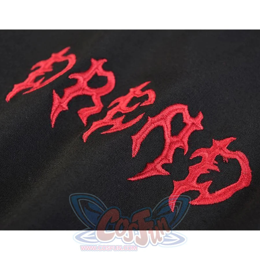 Gothic Letter Embroidery Color Block A-Line T-Shirt Dress Mp006173