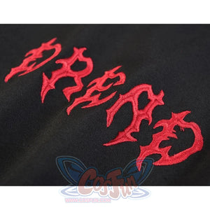 Gothic Letter Embroidery Color Block A-Line T-Shirt Dress Mp006173