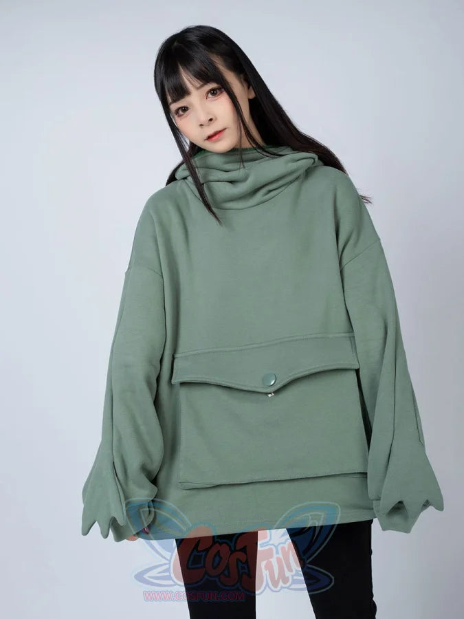 Green Froggy Give My Princess Oversized Hoodie Coat C00064 Words / M Hoodie