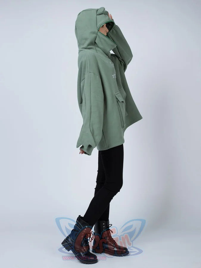 Green Froggy Give My Princess Oversized Hoodie Coat C00064 Hoodie