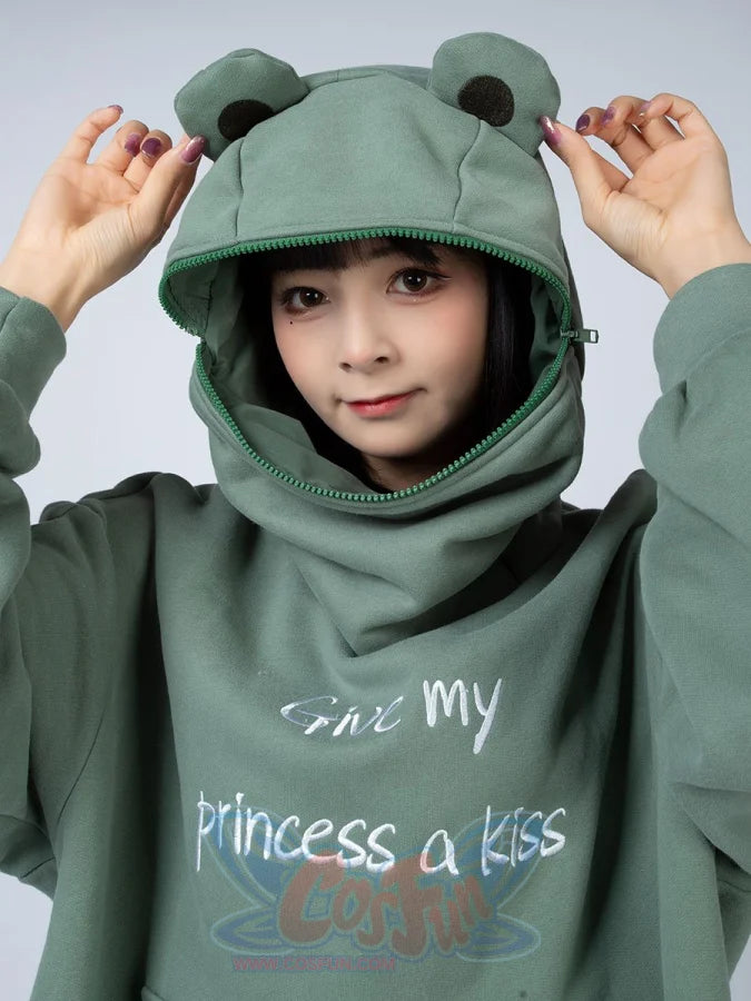 Green Froggy Give My Princess Oversized Hoodie Coat C00064 Hoodie