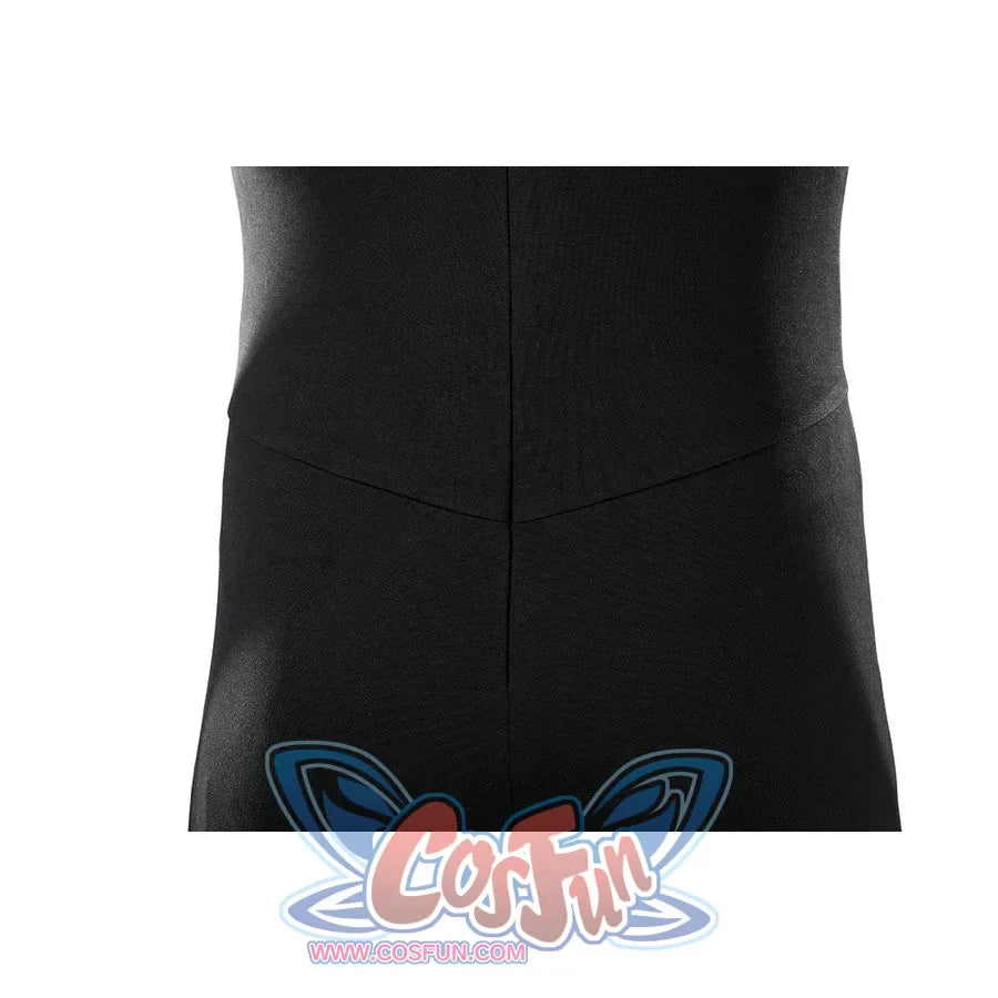 Green Lantern Guy Gardner cosplay bodysuit seam detail shows a vertical black back seam in close-up