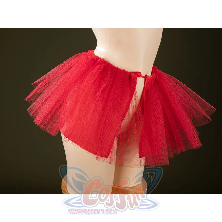 Charlie Morningstar red ballet petticoat accessory in layered tulle with gathered waistband displayed on a mannequin