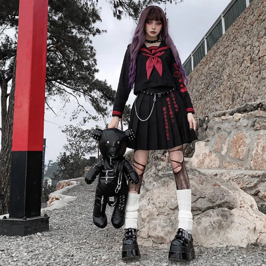 Hell Girl Jigoku Shjo Cosplay Uniform School C00021