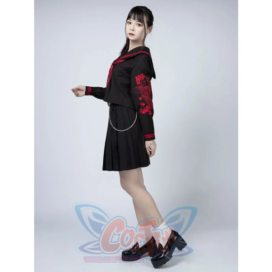 Hell Girl Jigoku Shjo Cosplay Uniform School C00021