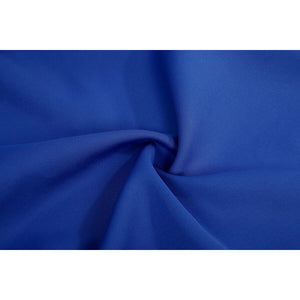 Close-up of blue fabric swatch for Homelander cosplay costume from The Boys