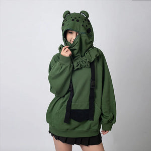 【FLASH SALE】COSFUN Original Animal Tales: The Frog Prince Green Pullover Full Zip Hoodie IFAN01