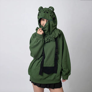【CLEARANCE】COSFUN Original Animal Tales: The Frog Prince Green Pullover Full Zip Hoodie IFAN01