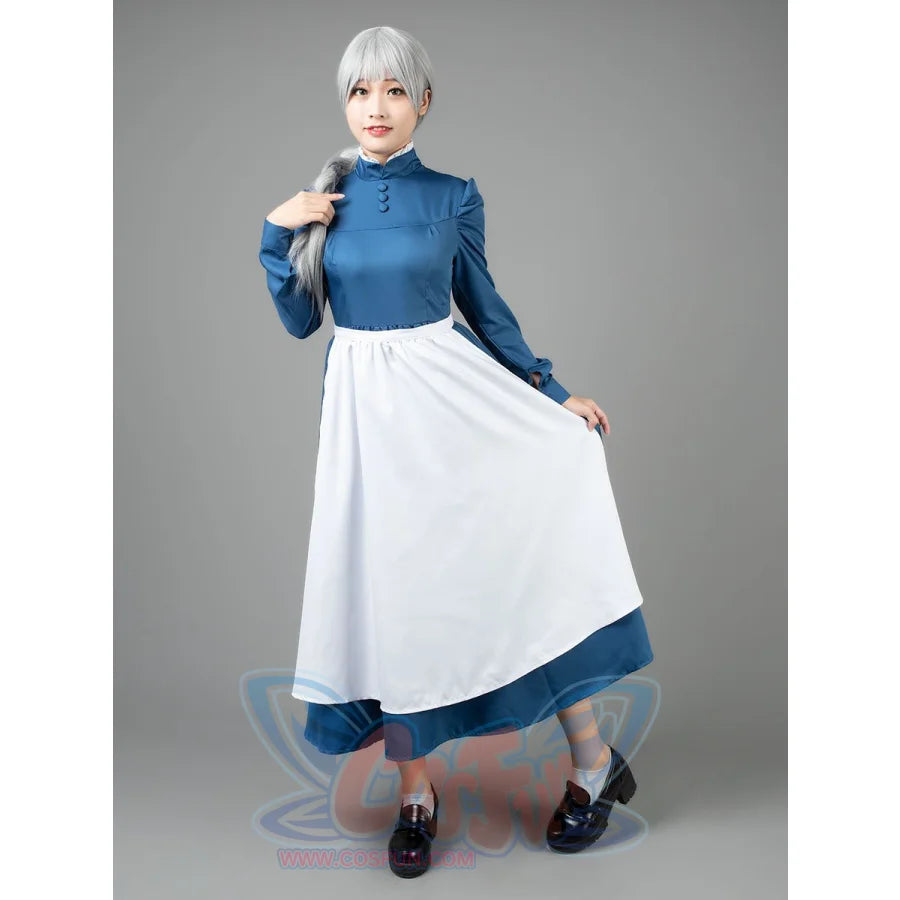Howls Moving Castle Sophie Hatter Cosplay Costumes Maid Blue Dress Mp004181 Xs / Us Warehouse (Us