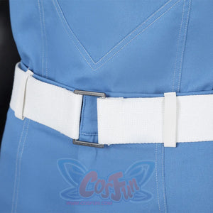 Human Torch Johnny Storm cosplay costume includes a white woven belt secured by a silver-tone rectangular buckle.