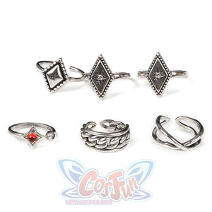 【READY TO SHIP】Genshin Impact Hu Tao Rings Set N02934