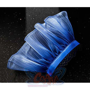 Identity V Truth & Inference Grace cosplay sleeve cover detail stacks blue pleats with a fitted band.