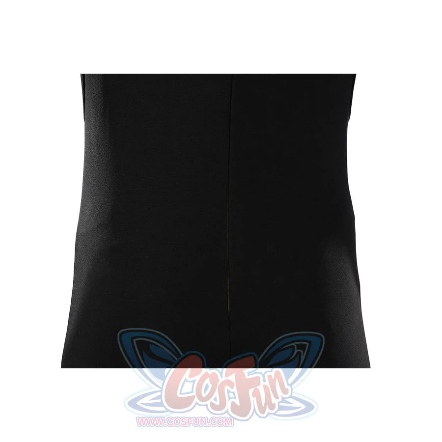Invincible Mark Grayson cosplay costume black vest back panel with a central vertical seam.