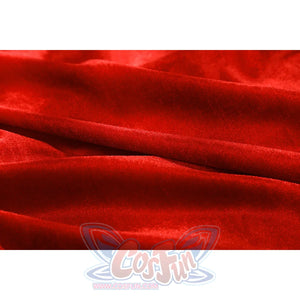 Invincible Thragg cosplay costume red cape fabric detail gathers soft folds across the costume cloth.